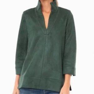 Tuckernuck Dark Green Suede Margot Top